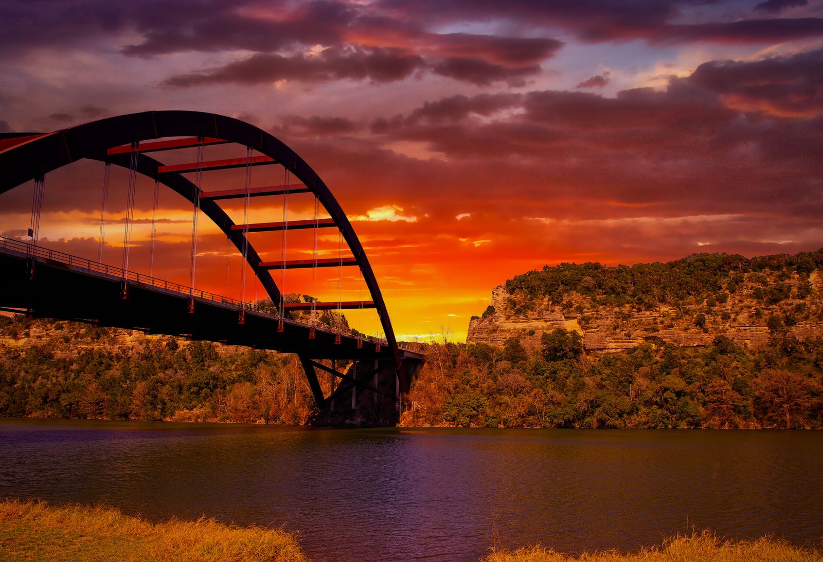 Pennybaker Bridge Sunset